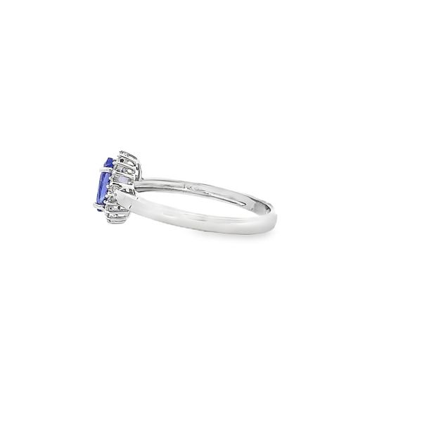 0.75CT TANZANITE RING WITH A 0.11CTW DIAMOND HALO Image 2 Lester Martin Dresher, PA