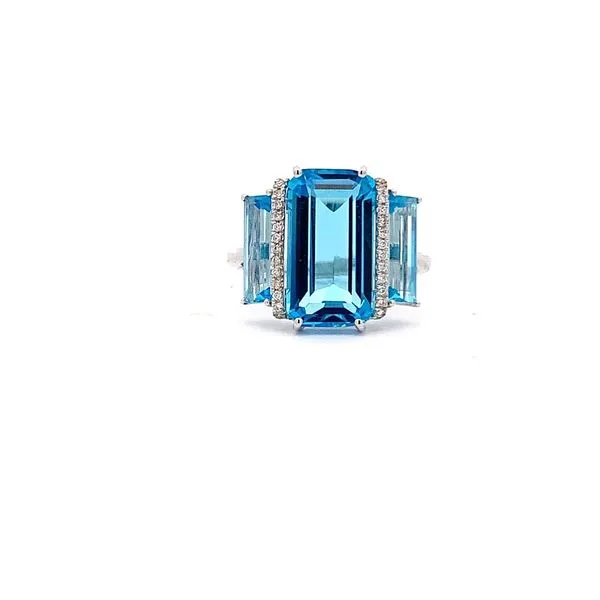 8.53CT TW BLUE TOPAZ RING