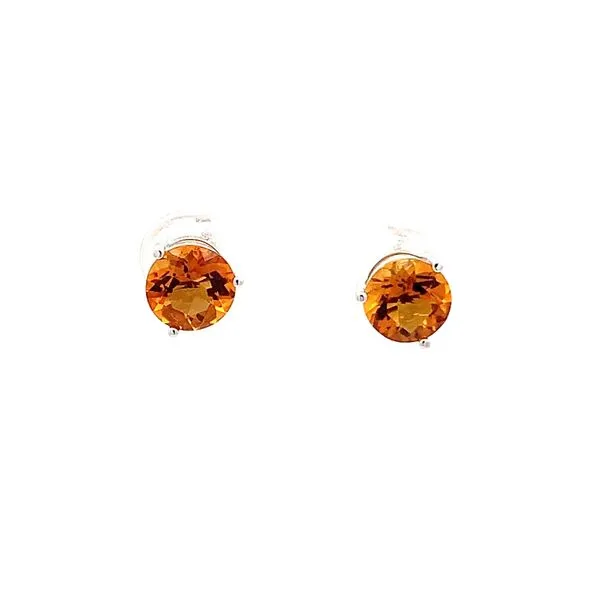 7MM ROUND CITRINE STUD EARRINGS Lester Martin Dresher, PA