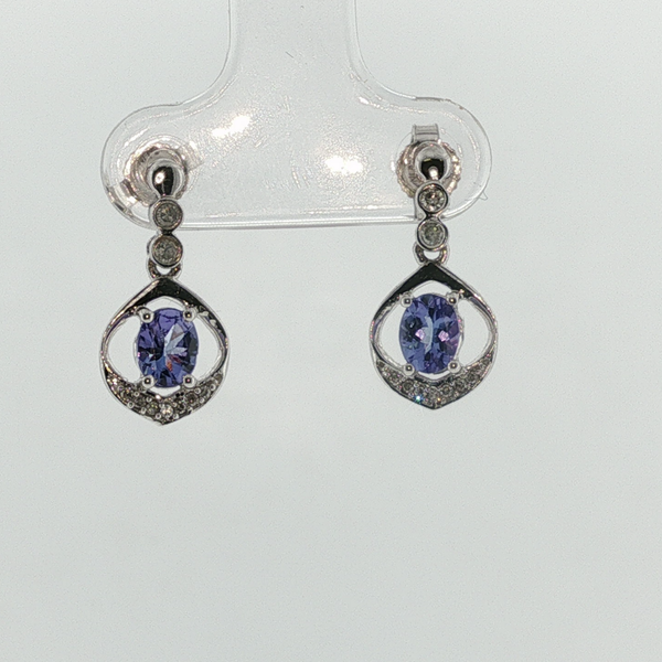 0.66CTW TANZANITE EARRINGS Image 2 Lester Martin Dresher, PA