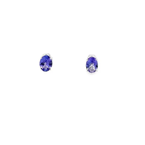 1.20CTW OVAL TANZANITE POST EARRINGS Lester Martin Dresher, PA