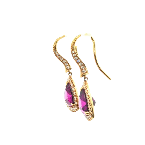 5.18CT WT PURPLE GARNET EARRINGS Image 2 Lester Martin Dresher, PA