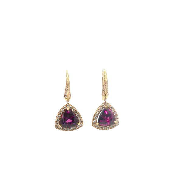 5.18CT WT PURPLE GARNET EARRINGS Image 4 Lester Martin Dresher, PA