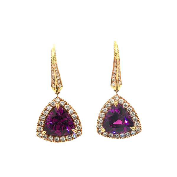 5.18CT WT PURPLE GARNET EARRINGS Lester Martin Dresher, PA