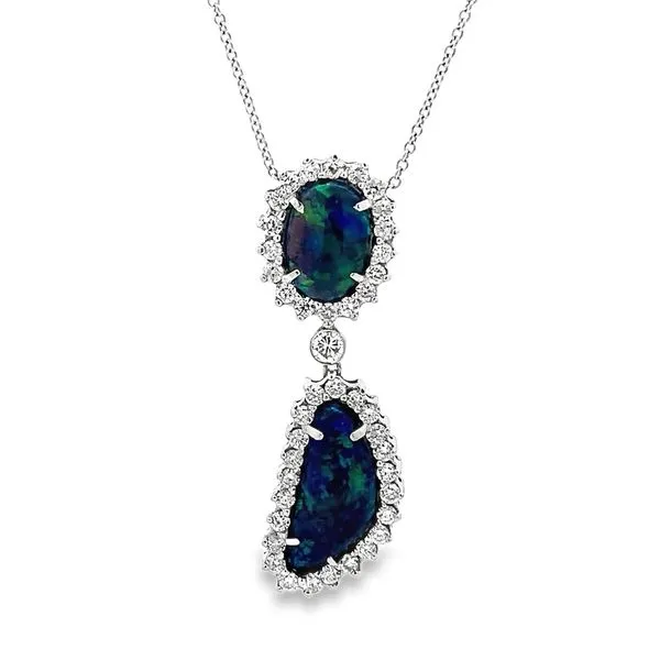 13.80CTW DOUBLE OPAL PENDANT