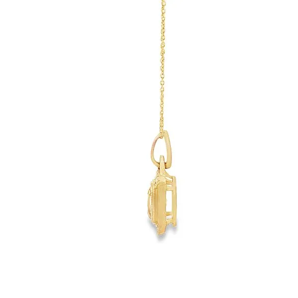 1.45CT CITRINE PENDANT WITH 0.13CT DIAMOND ACCENTS