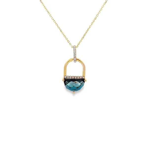 2.33LBTOPAZ 0.07TWDIAM: 2.33CT LONDON BLUE TOPAZ PENDANT