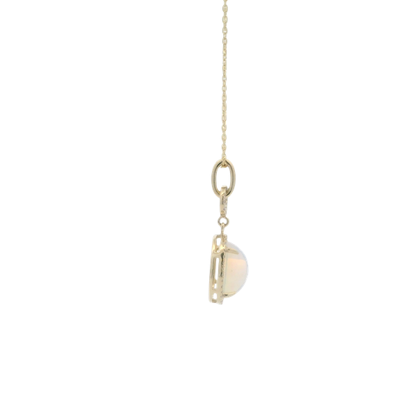 1.26CT OPAL AND 0.12CTW DIAMOND HALO PENDANT Image 2 Lester Martin Dresher, PA