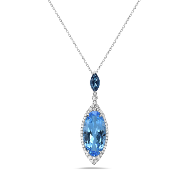 BLUE TOPAZ PENADANT Lester Martin Dresher, PA