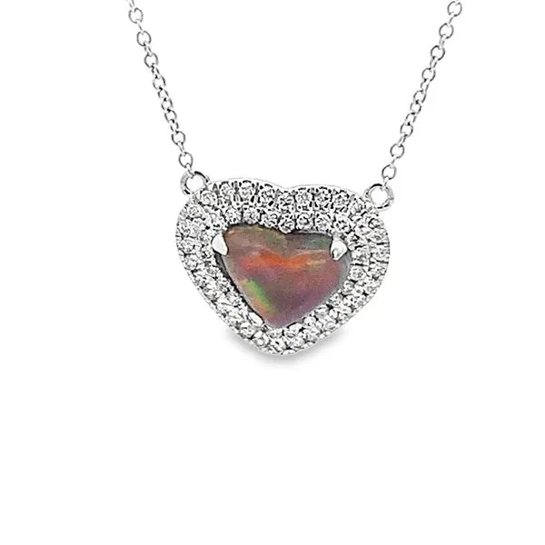 1.25CT OPAL HEART SHAPPED NECKLACE