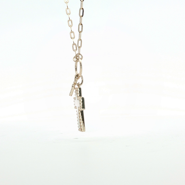 0.03CT MOTHER OF PEARL CROSS PENDANT Image 3 Lester Martin Dresher, PA