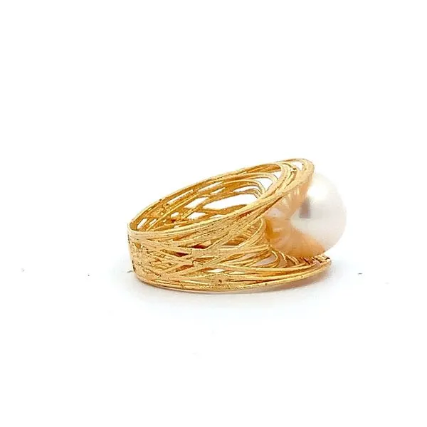 10MM FRESH WATER PEARL RING SET IN A 14K YELLOW GOLD Image 2 Lester Martin Dresher, PA