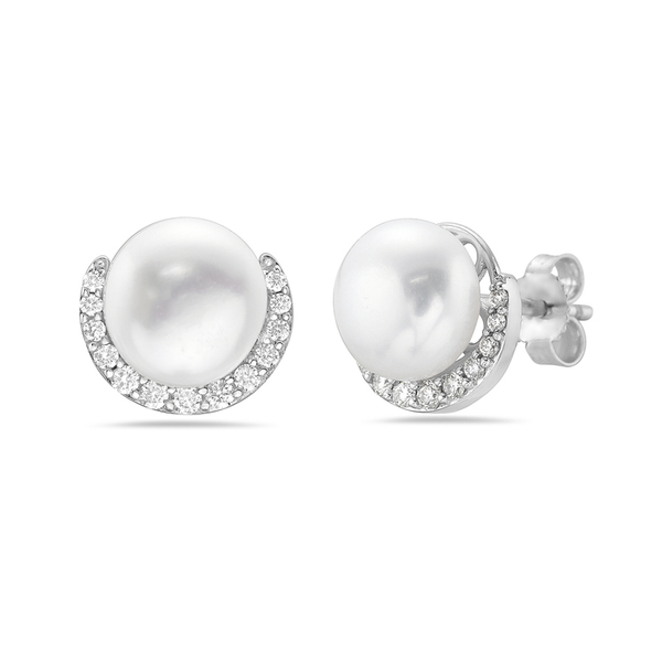 PEARL AND DIAMOND EARRINGS Lester Martin Dresher, PA