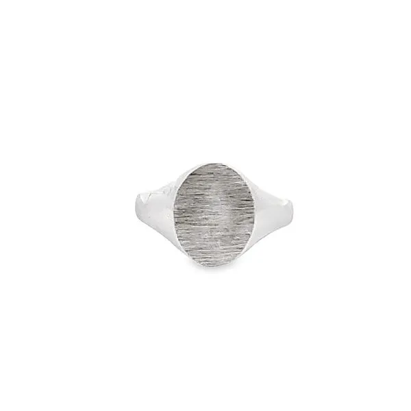 14K WHITE GOLD SIGNET RING