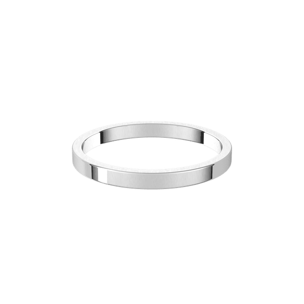 2MM FLAT WEDDING BAND IN 14K WHITE GOLD SIZE 6.5 Image 4 Lester Martin Dresher, PA