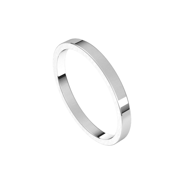 2MM FLAT WEDDING BAND IN 14K WHITE GOLD SIZE 6.5 Lester Martin Dresher, PA