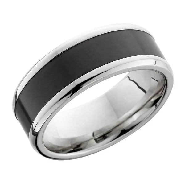 TITANIUM REVERSE INLAY ARES PRESSED DIAMOND BAND similar item image