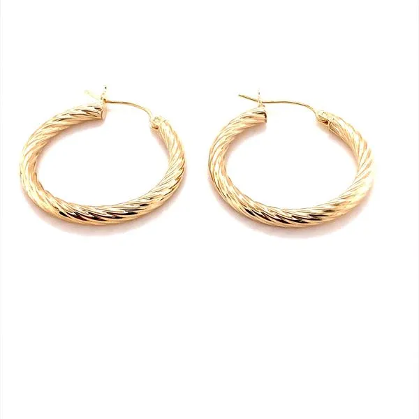 TWIST HOOP EARRINGS Image 3 Lester Martin Dresher, PA