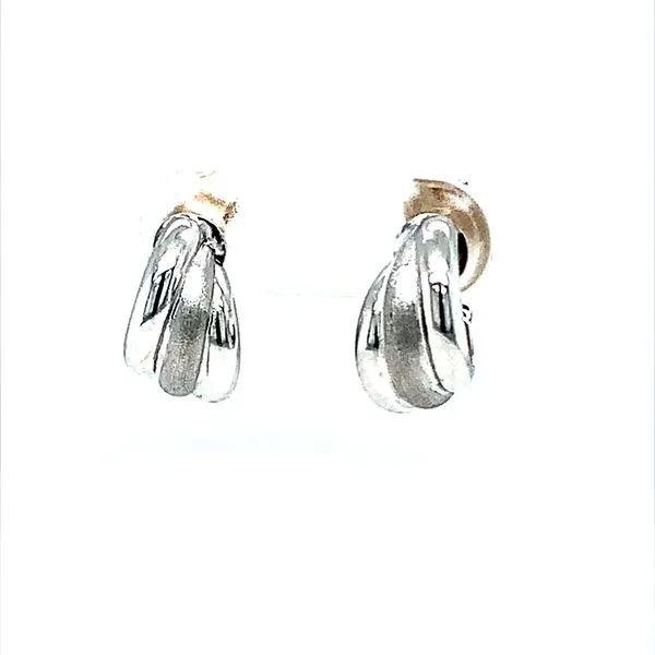 14K J HOOP EARRINGS IN WHITE GOLD Lester Martin Dresher, PA