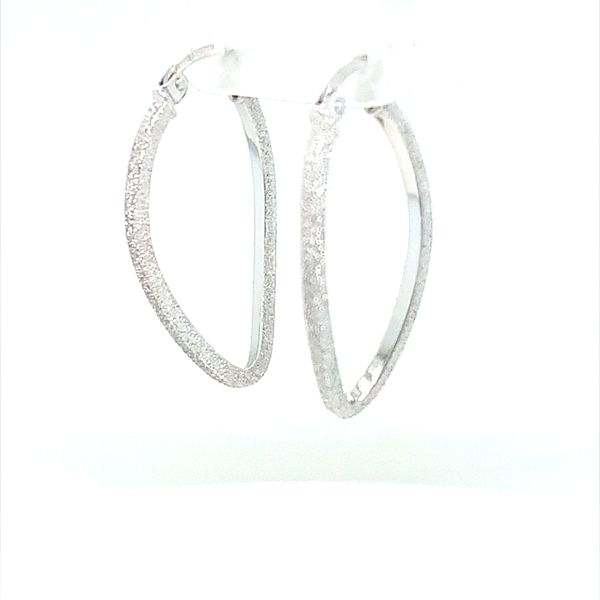 CURVED DIAMOND CUT OVAL HOOPS Image 2 Lester Martin Dresher, PA