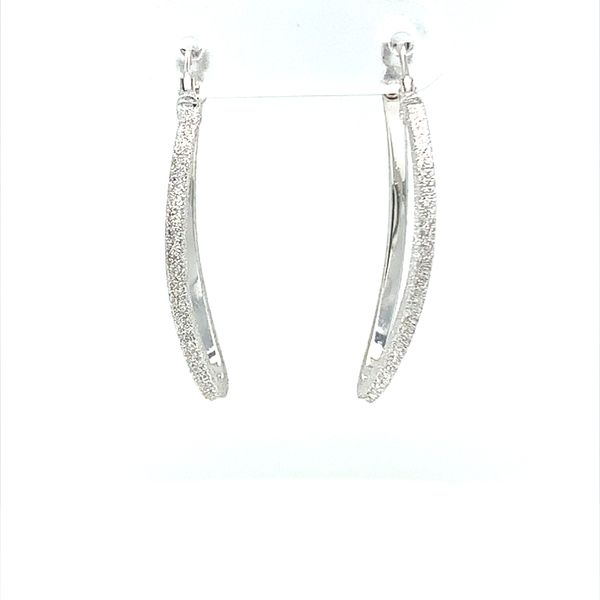 CURVED DIAMOND CUT OVAL HOOPS Lester Martin Dresher, PA