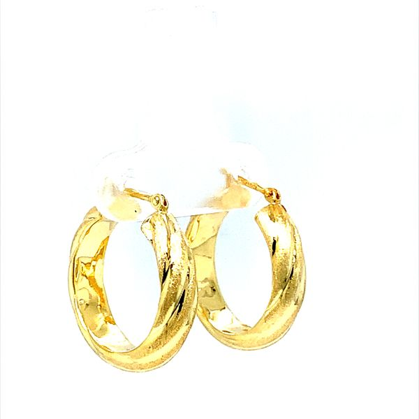 FLORENTINE TWISTED DESIGN HOOP EARRINGS Image 2 Lester Martin Dresher, PA