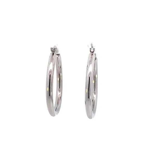 29X3.MM POLISHED TUBE HOOP EARRINGS Lester Martin Dresher, PA