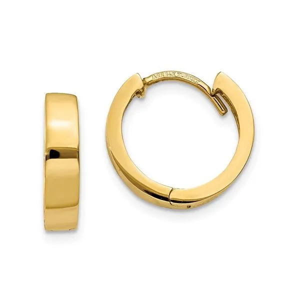SMALL FLAT HUGGIE EARRINGS similar item image