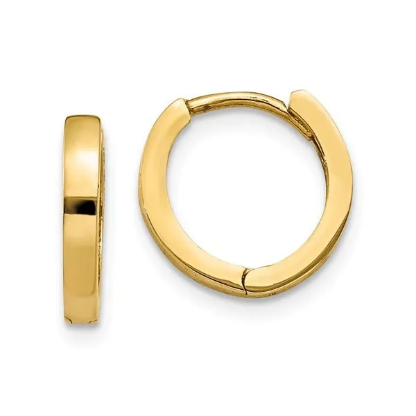 SMALL HUGGIE EARRING IN 14K YELLOW GOLD (11X2MM) Lester Martin Dresher, PA