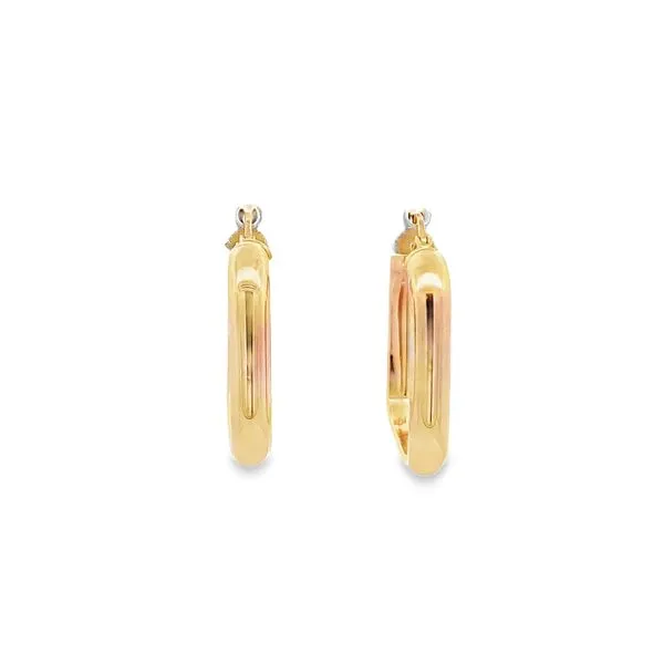 14K 22X3X3X3MM SQUARE HOOP EARRINGS Lester Martin Dresher, PA