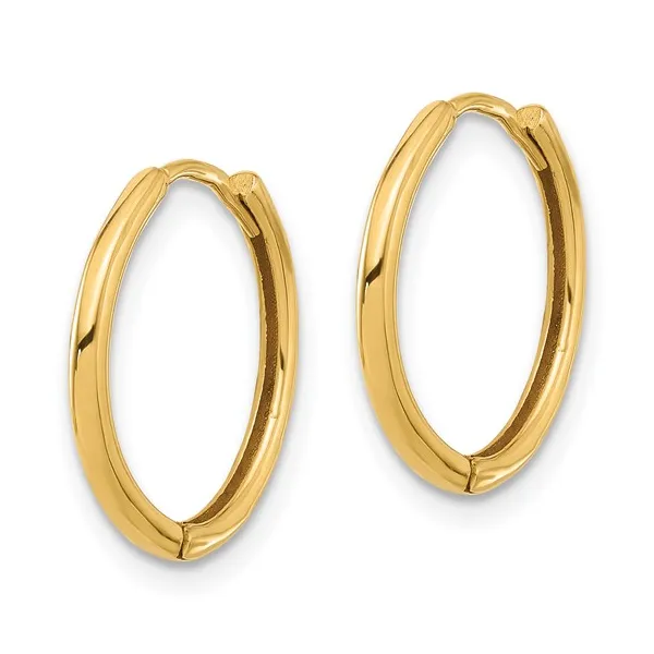 14K 16MM X 1.6MM HINGED HOOP EARRINGS Image 2 Lester Martin Dresher, PA