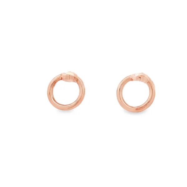 SMALL DOOR KNOCKER POST EARRINGS IN 14K ROSE GOLD Lester Martin Dresher, PA
