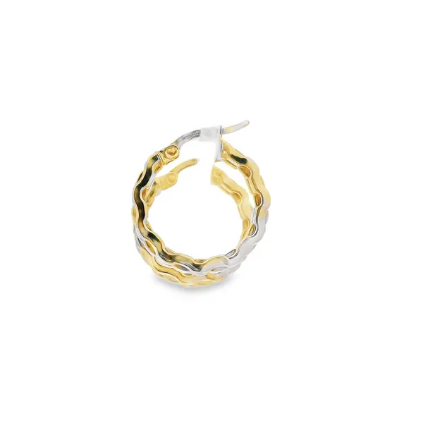18X5MM LINK STYLE HOOP EARRINGS IN 14K YELLOW GOLD Image 2 Lester Martin Dresher, PA