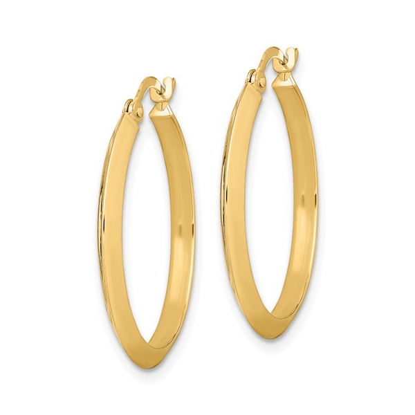 14KT  2.25X25MMYELLOW GOLD HOOP EARRINGS Image 2 Lester Martin Dresher, PA