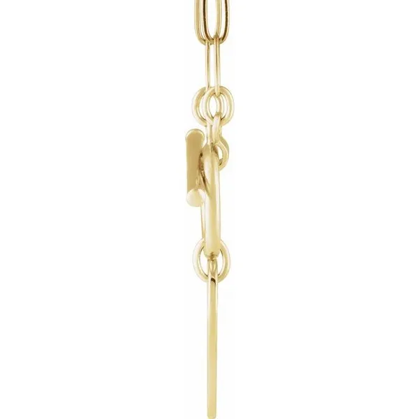 14K YELLOW GOLD ENGRAVABLE HEART ON A 14K YELLOW GOLD 18