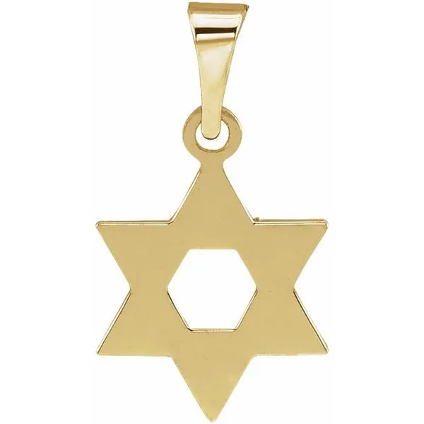 14K YELLOW GOLD STAR OF DAVID Image 3 Lester Martin Dresher, PA