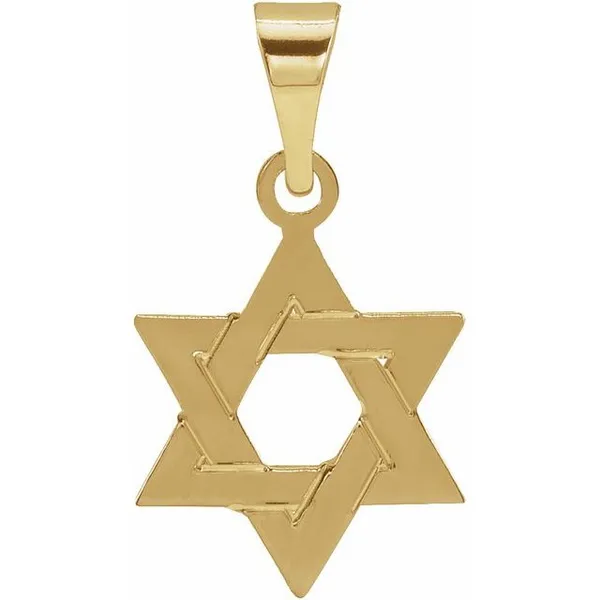14K YELLOW GOLD STAR OF DAVID Lester Martin Dresher, PA