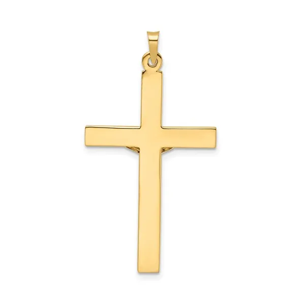 14K POLISHED AND TEXTURED SOLID CHAI PENDANT