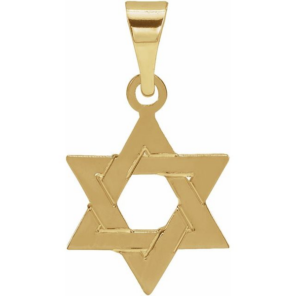 12x9MM 14K YELLOW GOLD STAR OF DAVID Lester Martin Dresher, PA