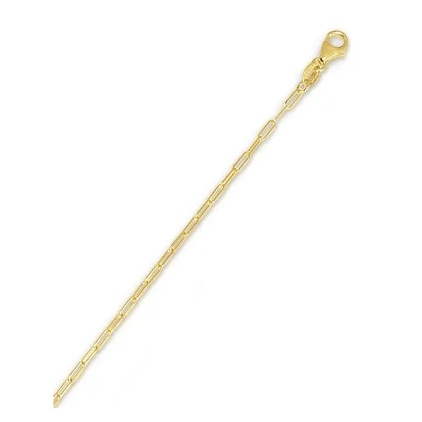 16\ 14KT 1.5MM PAPERCLIP CHAIN IN YELLOW GOLD