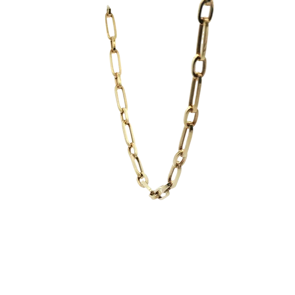 14K YELLOW GOLD 5MM PAPERCLIP CHAIN WITH A LOBSTER CLAW CLASP Image 2 Lester Martin Dresher, PA
