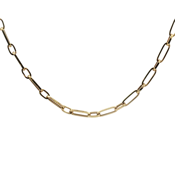14K YELLOW GOLD 5MM PAPERCLIP CHAIN WITH A LOBSTER CLAW CLASP Lester Martin Dresher, PA