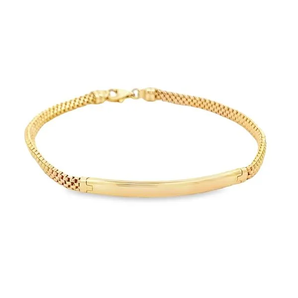 7.5\ 14K YELLOW GOLD BAR BRACELET