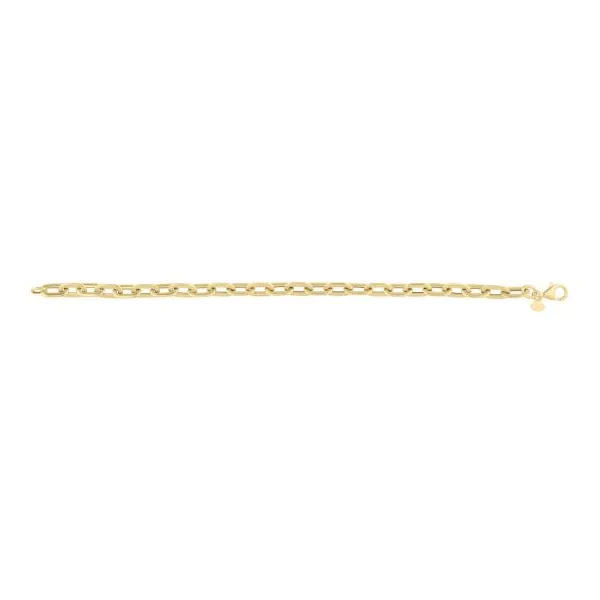 7.5\14K GOLD FLAT PAPERCLIP BRACELET