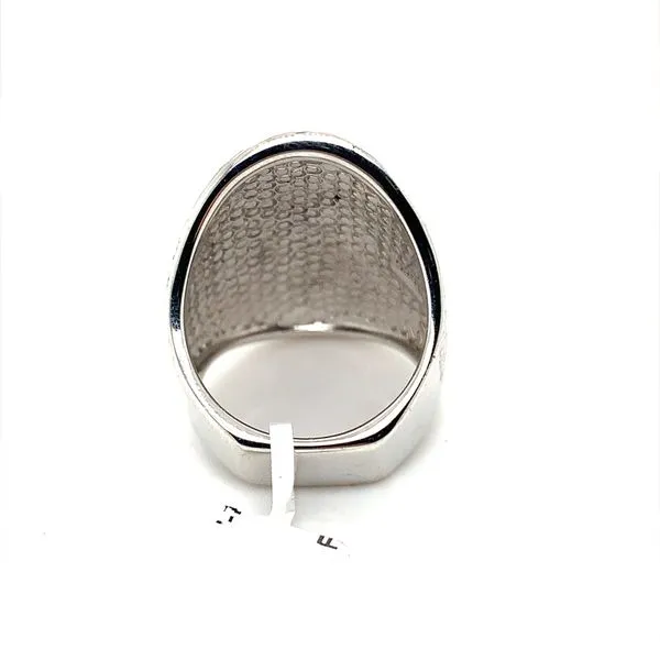 WIDE SILVER RING Image 3 Lester Martin Dresher, PA