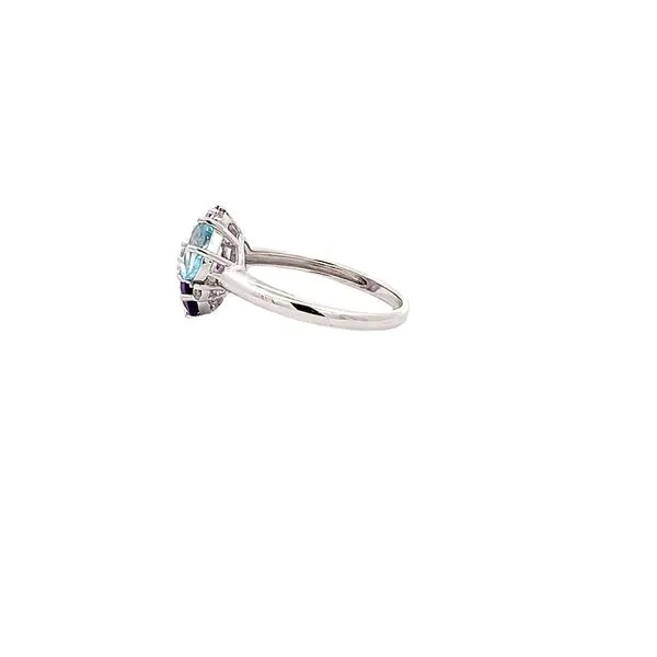2.88CT TW BLUE TOPAZ, AMETHYST AND WHITE TOPAZ CLUSTER RING Image 2 Lester Martin Dresher, PA