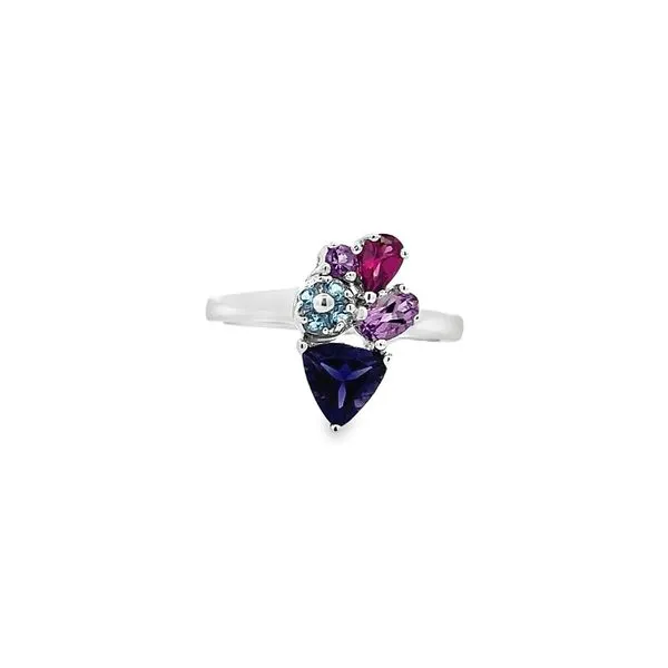 1.19CTW MULTI-COLOR AND MULTI-SHAPE AMETHYST AND BLUE TOPAZ RING Lester Martin Dresher, PA