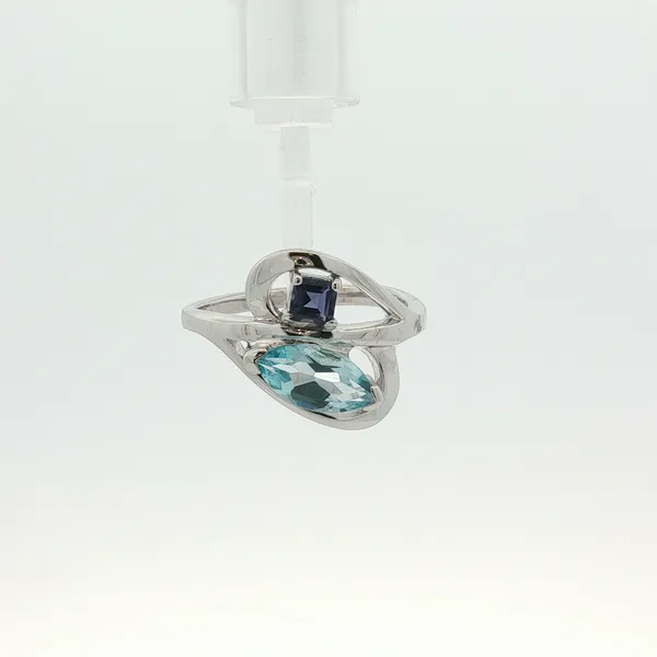 1.42CTW BLUE TOPAZ AND IOLITE RING Lester Martin Dresher, PA