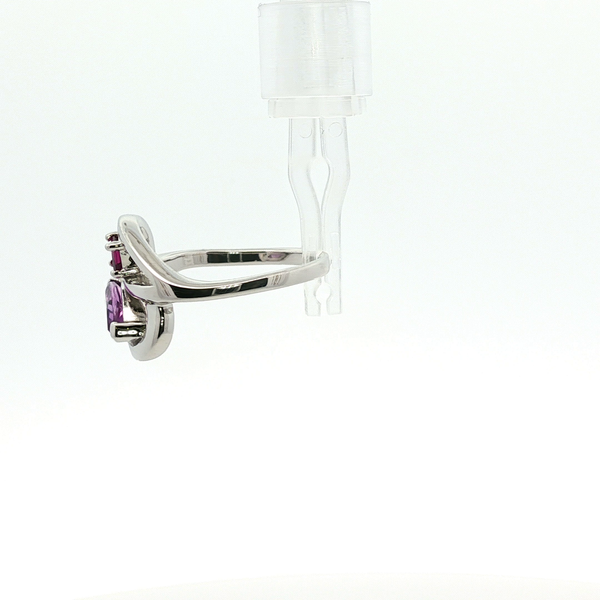 1.27CTW AMETHYST AND RHODOLITE GARNET RING IN A FREE-FORM DESIGN SET iN STERLING SILVER Image 2 Lester Martin Dresher, PA