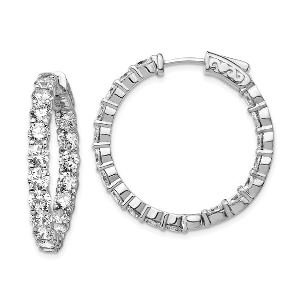 CZ IN AND OUT HOOP EARRINGS Lester Martin Dresher, PA